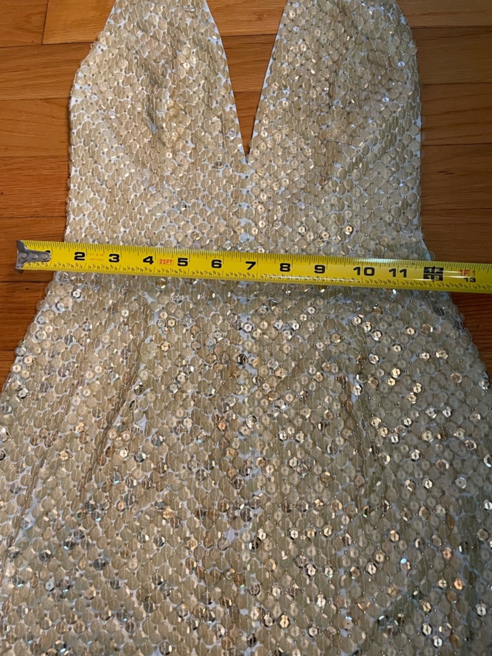 Jovani Sequin Gown, vintage, glamorous XS  Hollywood Halter flaws* - Picture 8 of 17